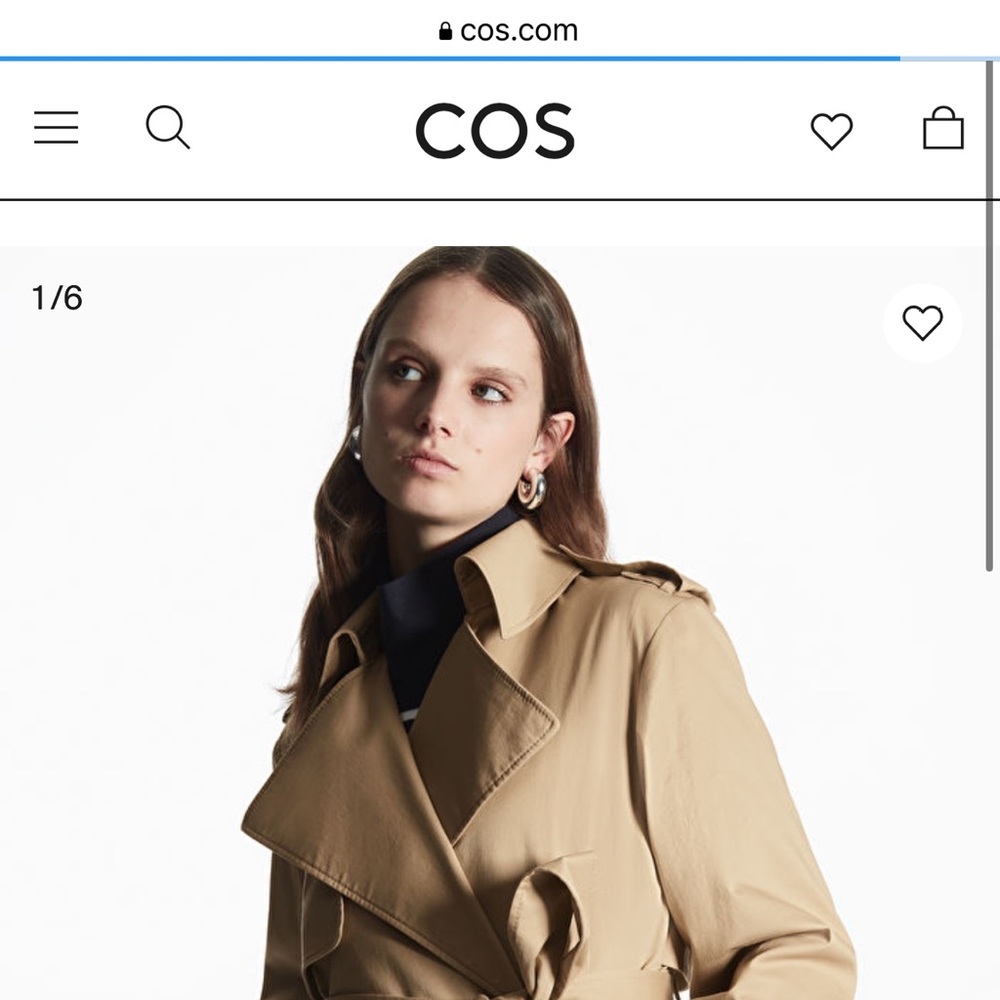 NWT COS trench coat camel size 4